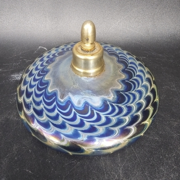 Vintage Feller pulled feather iridescent perfume bottle,‎ no atomizer - Picture 7 of 7